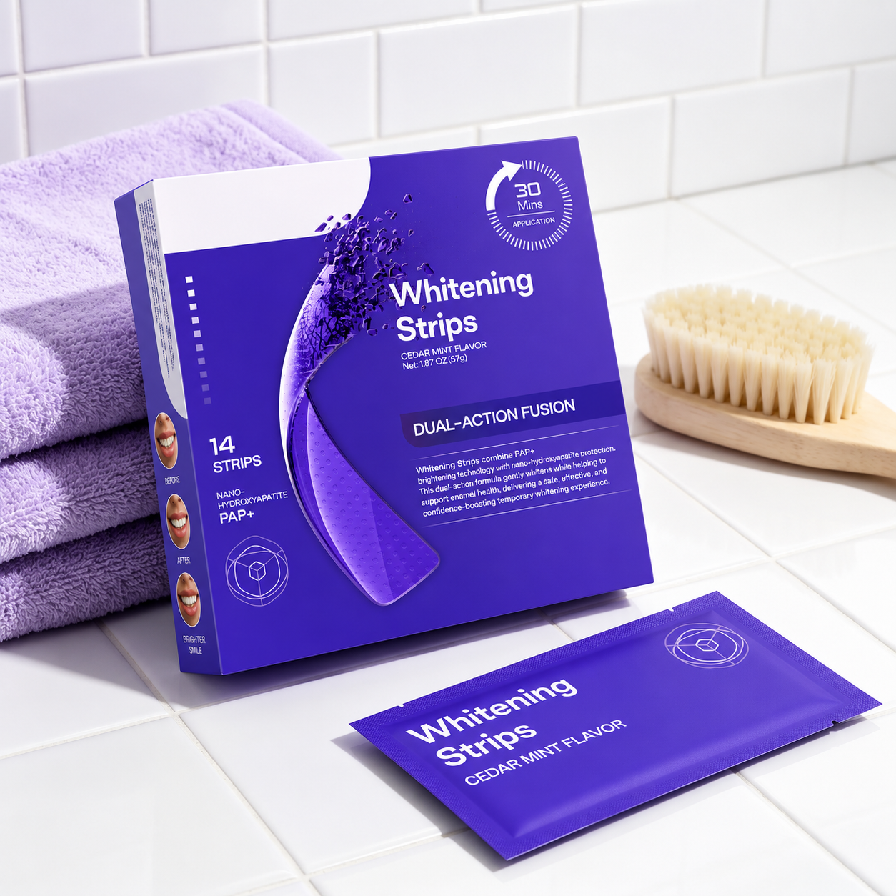 Teeth Whitening Strips with FREE Cheek Retractor