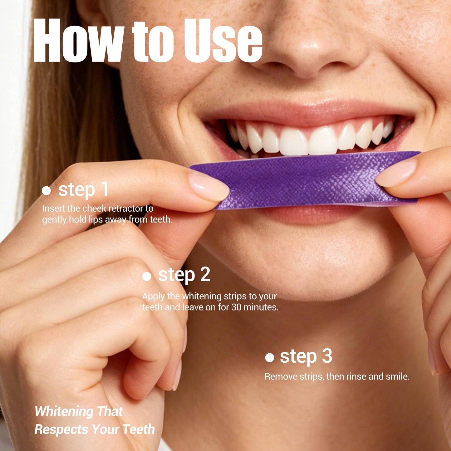 Teeth Whitening Strips with FREE Cheek Retractor